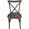 Chaise à dossier croisé en résine marron foncé | Adexa AOX522 Chaise à dossier croisé en résine marron foncé | Adexa AOX522