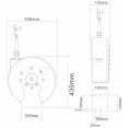 Enrouleur de tuyau d'arrosage automatique en acier inoxydable 10 m avec support pivotant, argent et bleu | Adexa B71050110M