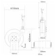 Enrouleur de tuyau d'arrosage 10 m en acier inoxydable revêtu d'époxy, support pivotant, rembobinage automatique, vert | Adexa B71130110M