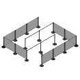 Accessoire de panneau de barrière en toile rouge 1430×700 mm | Adexa BBPCB01R