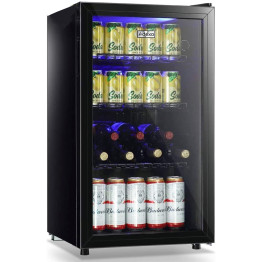 Réfrigérateur à bière, refroidisseur de bouteilles, porte vitrée, 98 litres, noir | Adexa BC98 Réfrigérateur à bière, refroidisseur de bouteilles, porte vitrée, 98 litres, noir | Adexa BC98