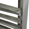 Socle pour four mixte/convection avec grille à lèchefrite en acier inoxydable 7 niveaux, mobile sur roulettes, compatible avec les plats de 400 × 600 mm | Adexa BCF95