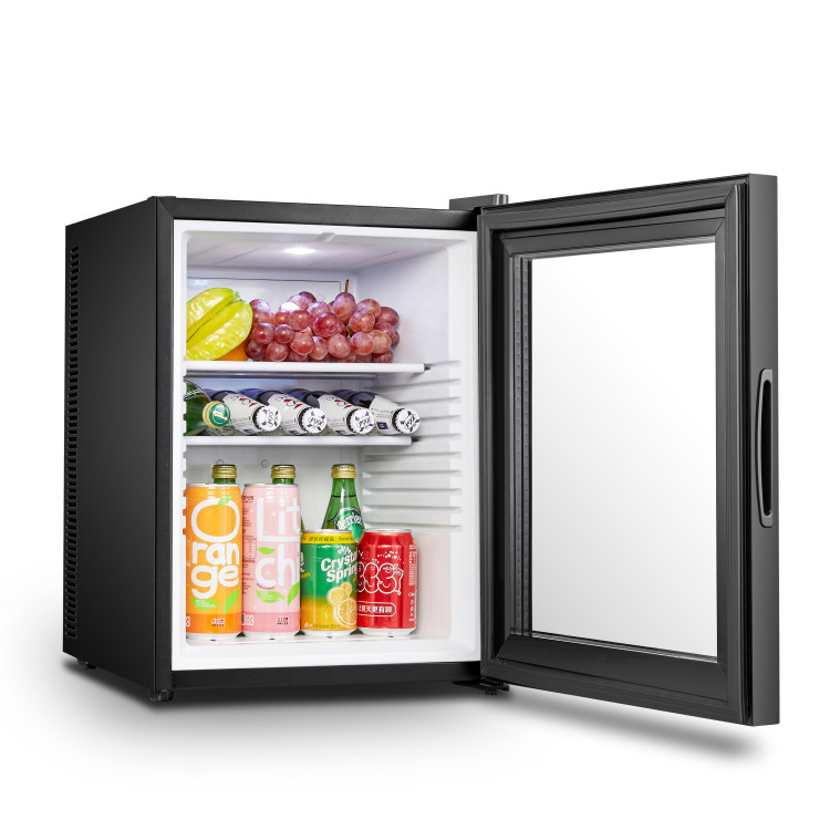 Mini Réfrigérateur Verrouillable avec Porte Vitrée Noir 36L | Adexa BCG40BGA