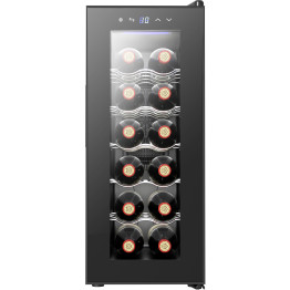 Cave à vin commerciale à porte vitrée, 12 bouteilles, 34 L, 265 x 515 x 645 mm | Adexa BCW36A