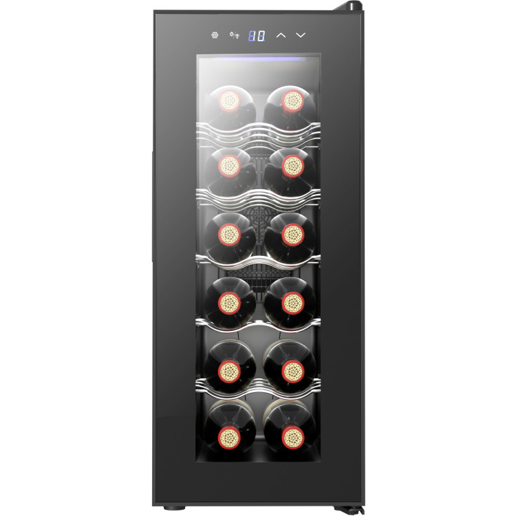 Cave à vin commerciale à porte vitrée, 12 bouteilles, 34 L, 265 x 515 x 645 mm | Adexa BCW36A