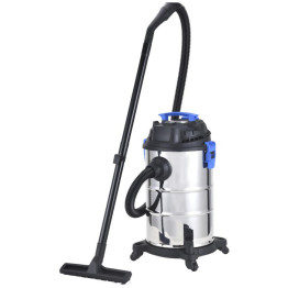 Aspirateur eau et poussière multi-usages en acier inoxydable avec prise secteur externe 30 L 1200 W | Adexa BJ1922A