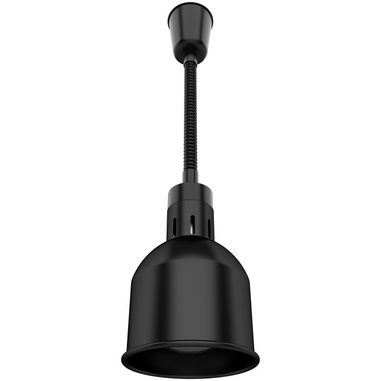 Lampe chauffante suspendue infrarouge à une tête, chauffe-plats Ø170×261 mm, finition noire | Adexa BL1209