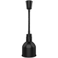 Lampe chauffante suspendue infrarouge à une tête, chauffe-plats Ø170×261 mm, finition noire | Adexa BL1209