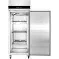 Armoire congélateur verticale commerciale en acier inoxydable de qualité B, porte simple, 650 L, 740 x 830 x 2010 mm | Adexa BLUEINOX24 B GRADE 