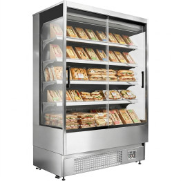 Vitrine réfrigérée commerciale à plusieurs niveaux avec finition en acier inoxydable 1524 x 700 x 2000 mm | Adexa BLUEL506