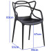 Bistro Dining Arm Chair Plastique Noir Intérieur & Extérieur | Adexa WW023BLACK
