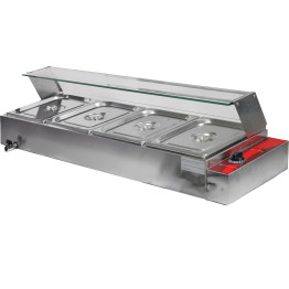 Présentoir de comptoir pour bain-marie 4xGN1/2 | Adexa BT04