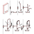 Robinet de prérinçage mural de 20 cm avec bec pivotant de 15 cm, flexible de 56 cm et douchette | Adexa BXF240
