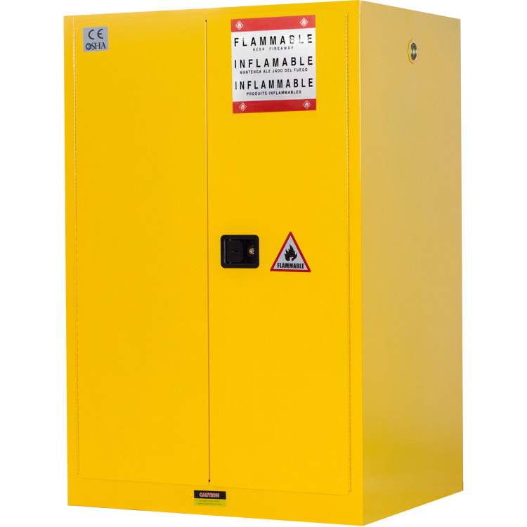 Armoire de sécurité COSHH pour matières inflammables de 90 gallons / 341 litres, de qualité B, dimensions : 1090 x 860 x 1650 mm | Adexa BY90 B GRADE 