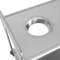 Chariot de tri des déchets commercial à 2 niveaux en acier inoxydable avec compartiment pour couverts 1000×620×1000 mm | Adexa CG10062