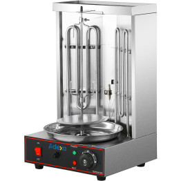 Gril électrique commercial Adexa CG25, catégorie B, pour gyros/kebabs. Moteur inférieur électrique. Capacité : 8 kg, 2,4 kW.