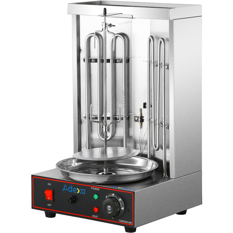 Gril électrique professionnel pour gyros/kebabs, moteur inférieur, capacité 8 kg, 2,4 kW | Adexa CG25
