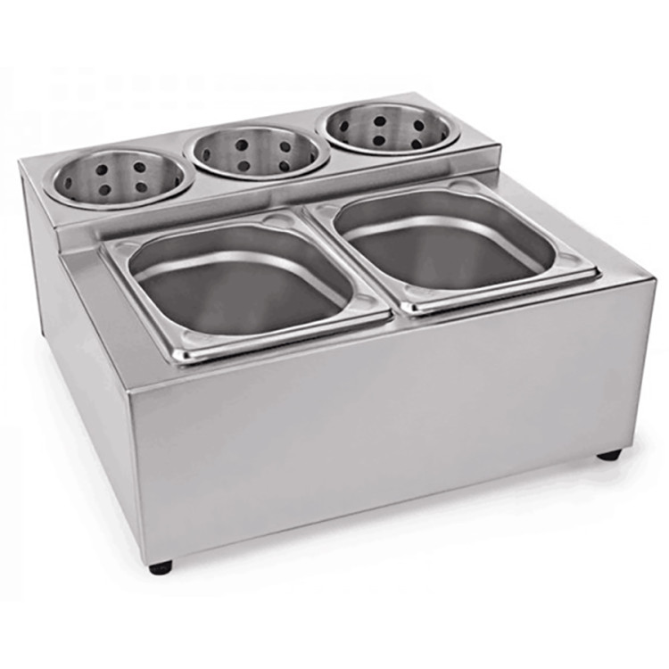 Porte-condiments et couverts professionnel avec casseroles | Adexa CH002 Porte-condiments et couverts professionnel avec casseroles | Adexa CH002