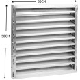 Hotte commerciale en acier inoxydable 1000×1000×350 mm avec 2 filtres 500×500 mm | Adexa CH1010S