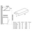 Hotte commerciale en acier inoxydable 1000×1000×350 mm avec 2 filtres 500×500 mm | Adexa CH1010S