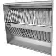 Hotte îlot professionnelle avec filtres à chicanes en acier inoxydable 2000 x 1300 x 350 mm | Adexa CH20200S