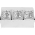 Porte-condiments professionnel comprenant 3 bacs GN1/6-100 mm et couvercles à charnière | Adexa CHD03APCFL