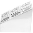 Porte-bacs à condiments professionnel comprenant 3 bacs GN 1/6 et 3 bacs GN 1/9 avec couvercles encastrés et louches | Adexa CHM01