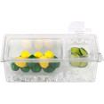 Présentoir à condiments réfrigéré comprenant 1 récipient GN 1/3 + 1 récipient GN 1/6 de 100 mm avec couvercle, en plastique | Adexa CHP06B3