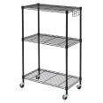 Étagère métallique convertible 2 en 1 à 6 niveaux, noire, 600 x 350 x 1800 mm | Adexa CJ6035180B6E