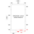 Chambre froide négative avec unité de congélation 1200x2100x2010mm Volume 3.7m3 | Adexa FR1221201
