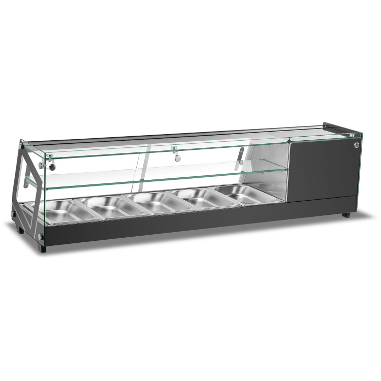 Vitrine à Sushi pour Réfrigérateur Professionnel 5xGN1/2 | Adexa CS104