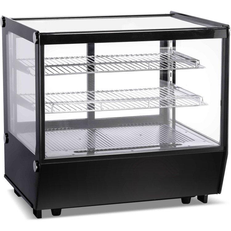 Vitrine réfrigérée 120 litres, 2 étagères, noire | Adexa CW120BLACK