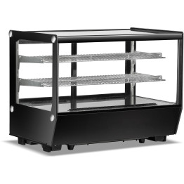 Vitrine réfrigérée 160 litres, 2 étagères, noire | Adexa CW160BLACK Vitrine réfrigérée 160 litres, 2 étagères, noire | Adexa CW160BLACK
