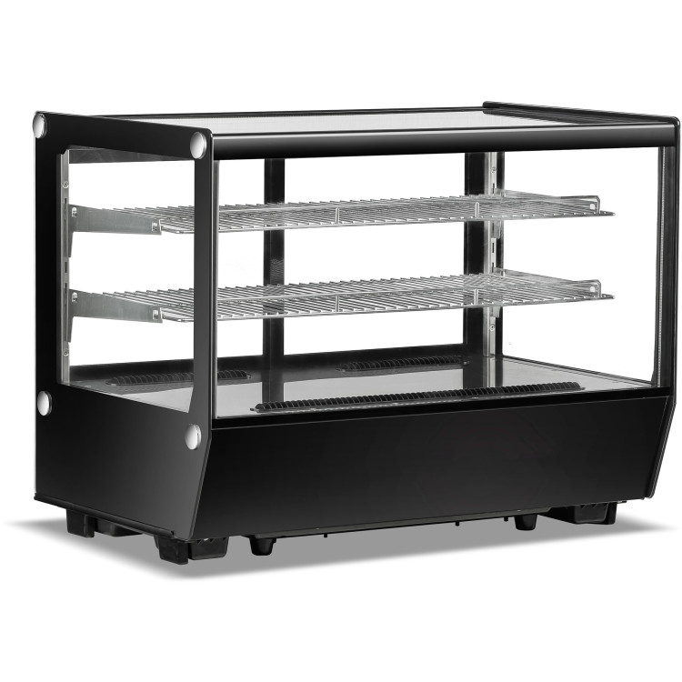 Vitrine réfrigérée 160 litres, 2 étagères, noire | Adexa CW160BLACK