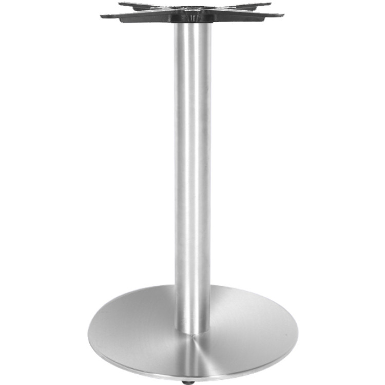 Pied de table rond en acier brossé Ø400 mm, hauteur standard | Adexa D001A