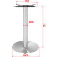 Pied de table rond en acier brossé Ø400 mm, hauteur standard | Adexa D001A