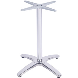Pied de table en acier brossé, hauteur standard 620 mm | Adexa D011