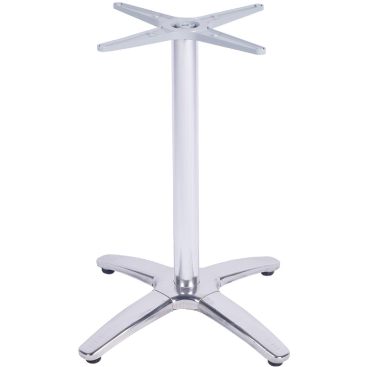 Pied de table en acier brossé, hauteur standard 620 mm | Adexa D011