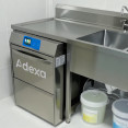 Lave-vaisselle professionnel sous comptoir avec panier de 500 mm, 220 V, avec vidange, distributeur de détergent et pompe de rinçage | Adexa DAVS106