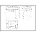 Table lave-vaisselle à passage continu en acier inoxydable de qualité B avec évier intégré à droite, largeur 914 mm | Adexa DC1T3036RIGHTSINK B GRADE 