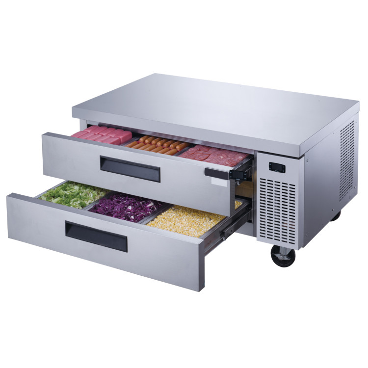 Base réfrigérée commerciale Chef Base 2 tiroirs x 6 GN 1/1 Compatible 1524×820×635mm | Adexa DCB5260