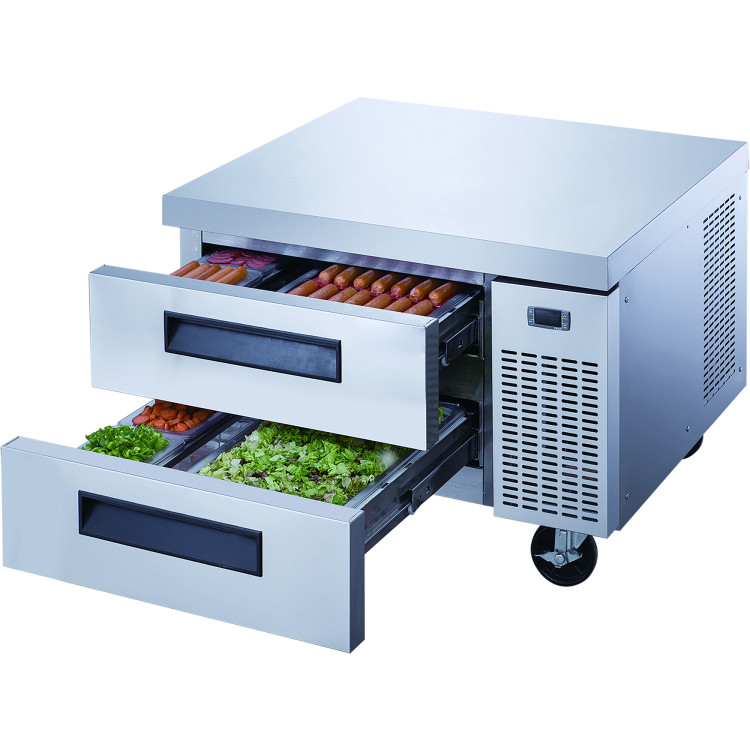 Base réfrigérée commerciale Chef Base à 2 tiroirs compatible GN 1/1 1219×820×635 mm | Adexa DCB48