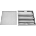Auvent d'extraction Filtre à chicane et filtre Premium Mesh avec poignée et guides Acier inoxydable/Aluminium 500x250x40mm | Adexa DCF50254SM