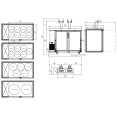 Distributeur de bière professionnel à double robinet, refroidisseur de bouteilles à 2 portes, 453 litres, 1267 x 705 x 1216 mm, noir | Adexa DKB48M2