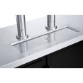 Distributeur de bière professionnel à double compartiment, refroidisseur de bouteilles à 3 portes, 703 litres, 1788 x 705 x 1216 mm, noir | Adexa DKB72M3