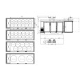 Distributeur de bière professionnel à double compartiment, refroidisseur de bouteilles à 3 portes, 703 litres, 1788 x 705 x 1216 mm, noir | Adexa DKB72M3