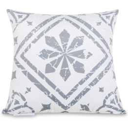 Kuddfodral 50x50cm Vit med Grått tryck | Siexa DPC50503 Kuddfodral 50x50cm Vit med Grått tryck | Siexa DPC50503