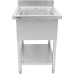 Évier Professionnel Inox 600x700x950mm 1 bac Crédence | Adexa DSA145