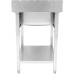 Évier Professionnel Inox 600x700x950mm 1 bac Crédence | Adexa DSA145
