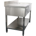 Évier Professionnel Inox 1200x700x950mm 1 bac à droite 1 tiroir Crédence | Adexa DSA120701DR